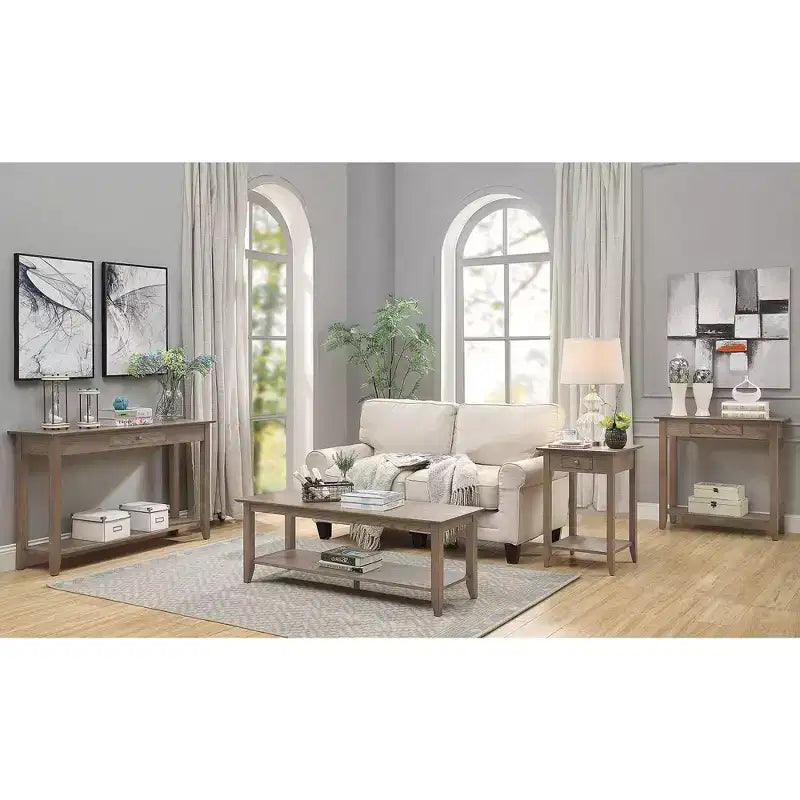 American Heritage End Table with Drawer Shelf