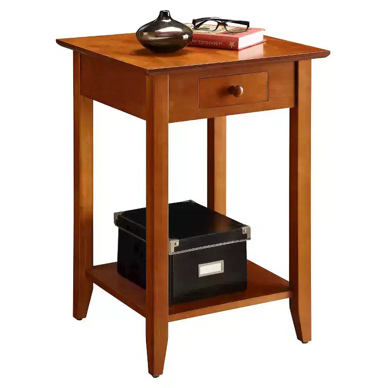 American Heritage End Table with Drawer Shelf