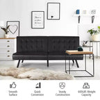 Futon Sofa BedPU Leather Convertible Folding Couch Sleeper Lounge White/Black/Grey