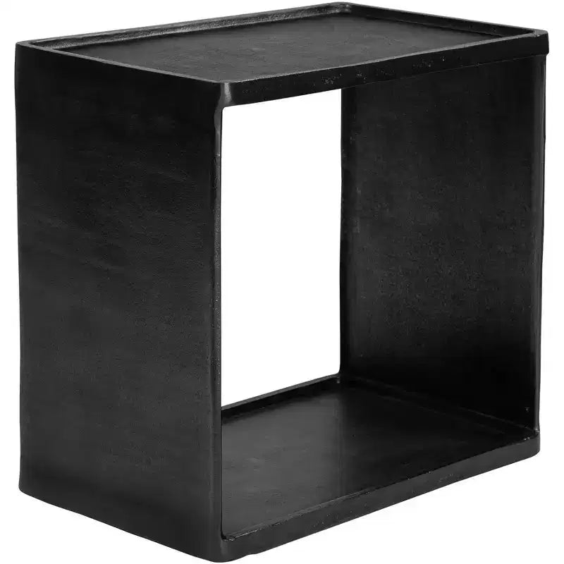 Uttermost Industrial Antique Nickel Accent Side End Table 20 x 12 with Storage Black Living Room Bedroom Bedside Entryway House